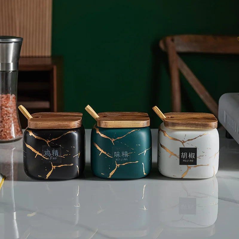 Porta Tempero Mármore Japonês - Cafezi