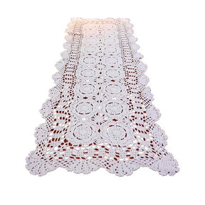 Caminho de Mesa Crochê Florido