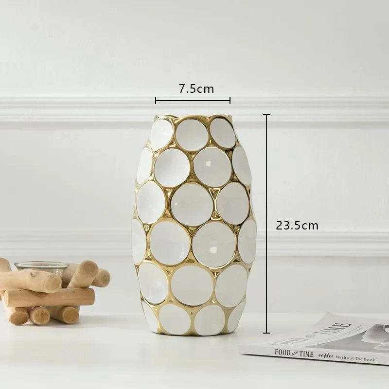 Vaso cerâmico estereoscópico, Arranjo De Flores Secas, Wobble Plate, Sala De Entrada Ornamentos, Decorações Home