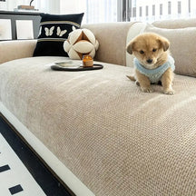 Minimalist Solid Weaving Jacquard Anti-Slip Sofa Cover for All Seasons Living Room 1/2/3/4 Furniture Decor Couch Seat Cover