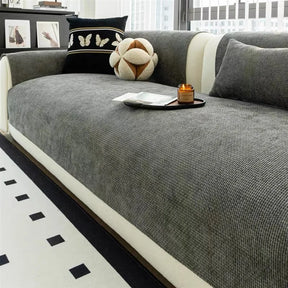 Minimalist Solid Weaving Jacquard Anti-Slip Sofa Cover for All Seasons Living Room 1/2/3/4 Furniture Decor Couch Seat Cover