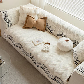 padded plush sofa cushion for Winter Anti-slip Jacquard Sofa Seat Cover for living room bedroom Protector Couch Cover for Sofa