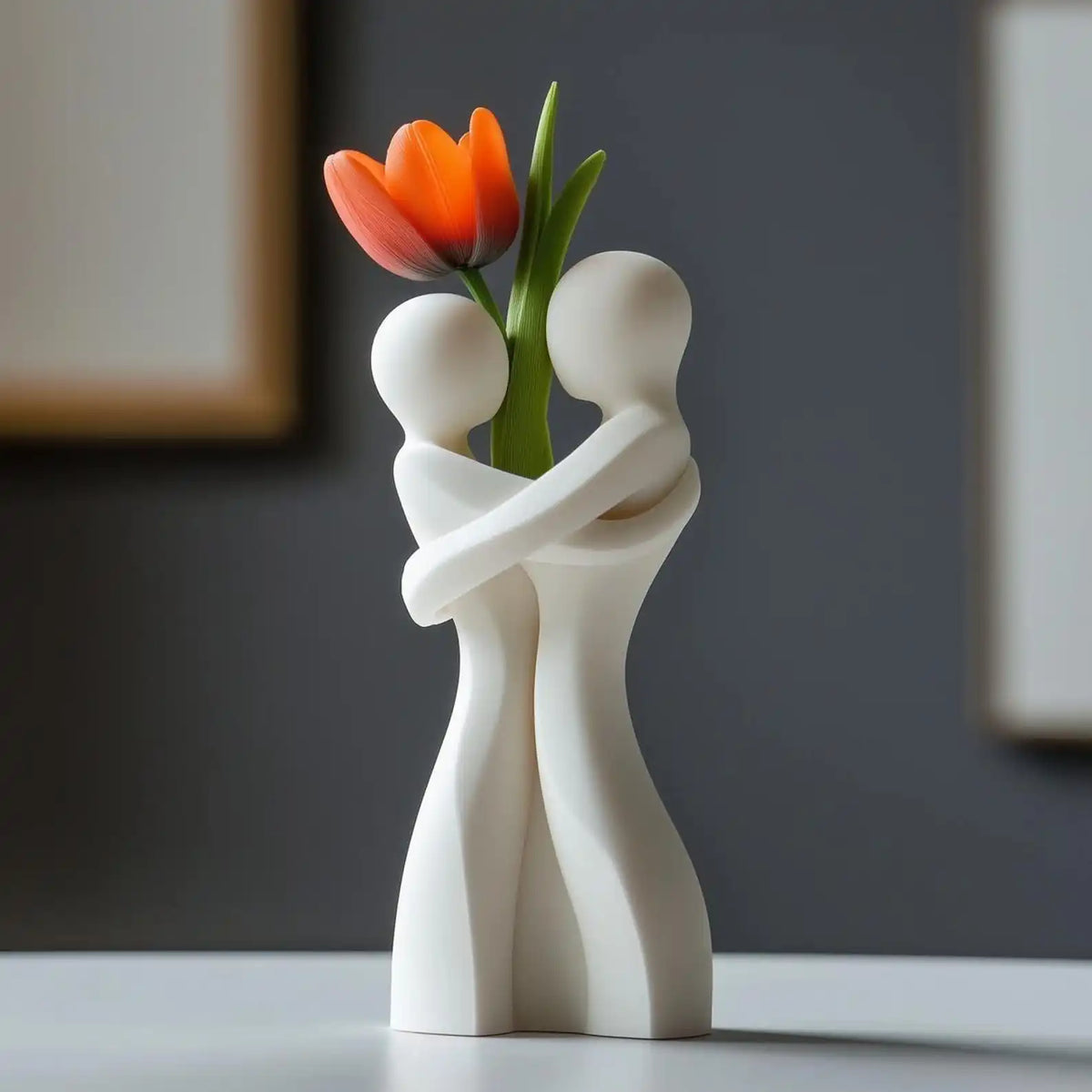 1 Piece Heart-Shaped Hug Vase - Unique Heart-Shaped Design Home Decoration, Romantic Valentine's Day/Wedding/Anniversary Gift, Cozy Living Room Centerpiece, Creative Gift for Girlfriend