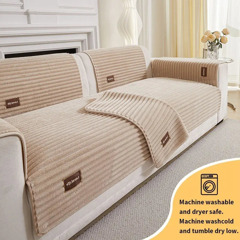 1PC-New high-end minimalist sofa cushion, all season universal anti slip straight row sofa cushion, dustproof sofa cushion